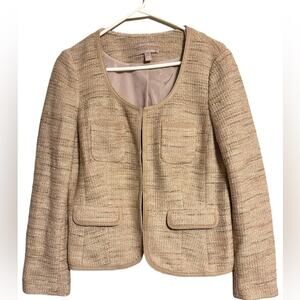 Banana Republic Women’s Tan Tweed Jacket size 10